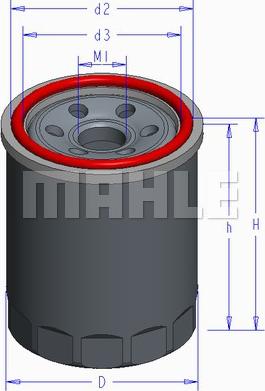 MAHLE OC 579 - Oljefilter xdelar.se