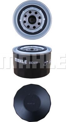 MAHLE OC 570 - Oljefilter xdelar.se