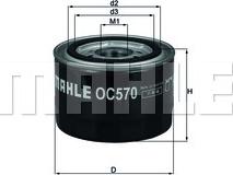 MAHLE OC 570 - Oljefilter xdelar.se