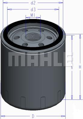 MAHLE OC 577 - Oljefilter xdelar.se