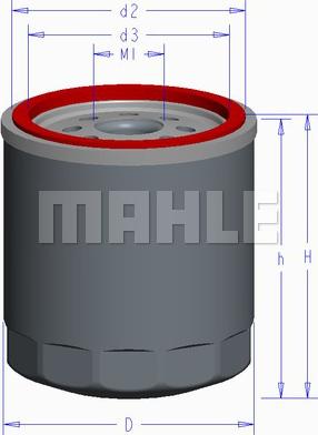 MAHLE OC 610 - Oljefilter xdelar.se