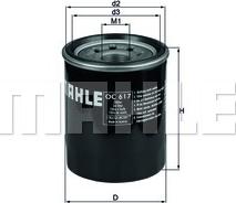 MAHLE OC 617 - Oljefilter xdelar.se