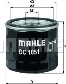 MAHLE OC 1051 - Oljefilter xdelar.se