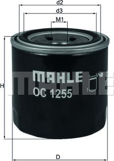 MAHLE OC 1255 - Oljefilter xdelar.se