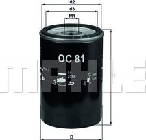 MAHLE OC 81 - Oljefilter xdelar.se