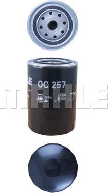 MAHLE OC 257 - Oljefilter xdelar.se