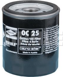 MAHLE OC 25 - Oljefilter xdelar.se