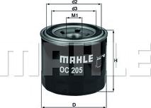 MAHLE OC 205 - Oljefilter xdelar.se