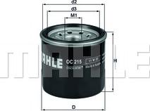 MAHLE OC 215 - Oljefilter xdelar.se