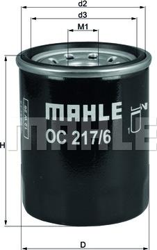 MAHLE OC 217/6 - Oljefilter xdelar.se