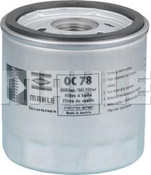 MAHLE OC 78 - Oljefilter xdelar.se