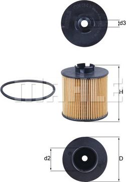 MAHLE OX 341D - Oljefilter xdelar.se