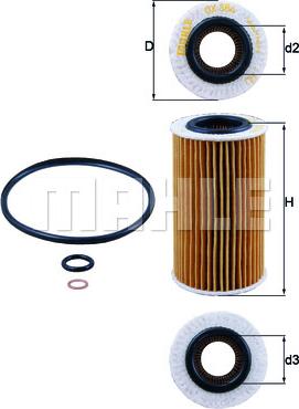 MAHLE OX 384D - Oljefilter xdelar.se