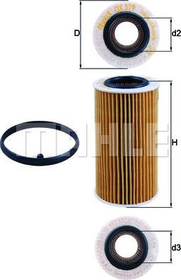 MAHLE OX 379D - Oljefilter xdelar.se