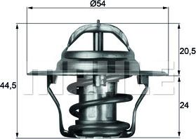 MAHLE TX 4 83D - Termostat, kylvätska xdelar.se