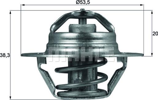 MAHLE TX 88 82D - Termostat, kylvätska xdelar.se