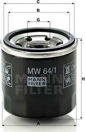 Mann-Filter MW 64/1 - Oljefilter xdelar.se