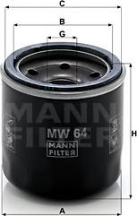 Mann-Filter MW 64 - Oljefilter xdelar.se