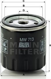 Mann-Filter MW 713 - Oljefilter xdelar.se