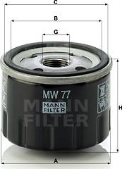 Mann-Filter MW 77 - Oljefilter xdelar.se