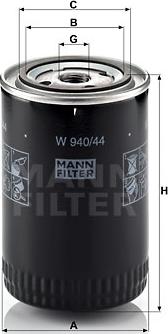 Mann-Filter W 940/44 - Oljefilter xdelar.se