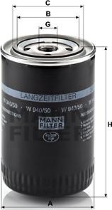 Mann-Filter W 940/50 - Oljefilter xdelar.se