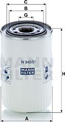 Mann-Filter W 940/51 - Filter, drifthydraulik xdelar.se