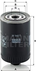 Mann-Filter W 940/5 - Oljefilter xdelar.se