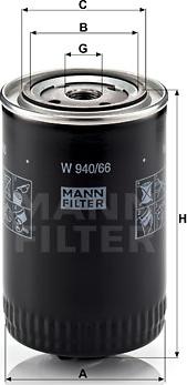 Mann-Filter W 940/66 - Oljefilter xdelar.se