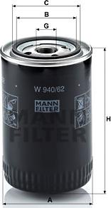 Mann-Filter W 940/62 - Oljefilter xdelar.se