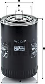 Mann-Filter W 940/81 - Oljefilter xdelar.se