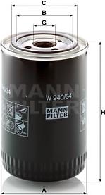 Mann-Filter W 940/34 - Oljefilter xdelar.se