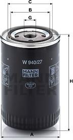 Mann-Filter W 940/27 - Oljefilter xdelar.se