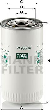 Mann-Filter W 950/13 - Oljefilter xdelar.se