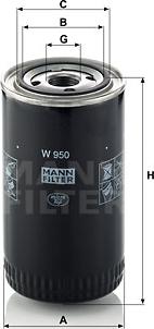 Mann-Filter W 950 - Oljefilter xdelar.se