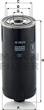 Mann-Filter W 962/6 - Oljefilter xdelar.se