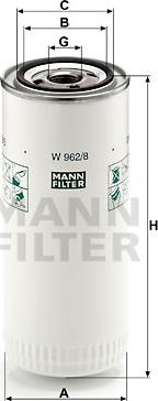 Mann-Filter W 962/8 - Oljefilter xdelar.se