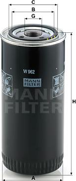 Mann-Filter W 962 - Oljefilter xdelar.se