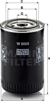 Mann-Filter W 9009 - Oljefilter xdelar.se