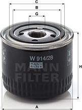 Mann-Filter W 914/28 - Oljefilter xdelar.se