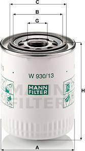 Mann-Filter W 930/13 - Oljefilter xdelar.se