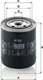 Mann-Filter W 930 - Oljefilter xdelar.se