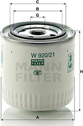 Mann-Filter W 920/21 - Oljefilter xdelar.se