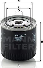 Mann-Filter W 920/7 - Oljefilter xdelar.se