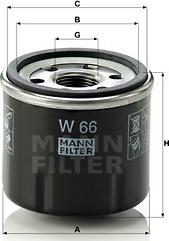 Mann-Filter W 66 - Oljefilter xdelar.se