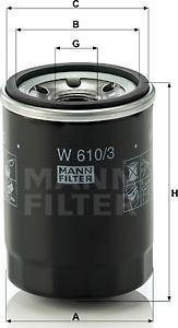 Mann-Filter W 610/3 - Oljefilter xdelar.se