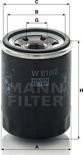 Mann-Filter W 610/2 - Oljefilter xdelar.se