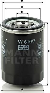 Mann-Filter W 610/7 - Oljefilter xdelar.se