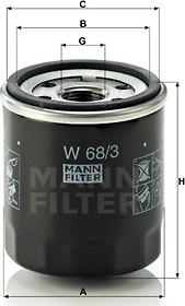 Mann-Filter W 68/3 - Oljefilter xdelar.se