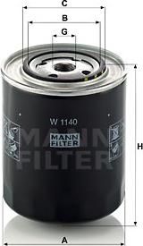 Mann-Filter W 1140 - Oljefilter xdelar.se